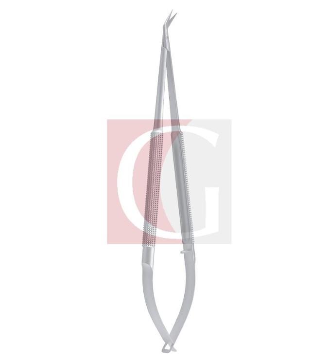 Коронарні мікроножиці за Потсом, з круглою ручкою, лезо 45 градусів (Гайстер, 03-0033.21)